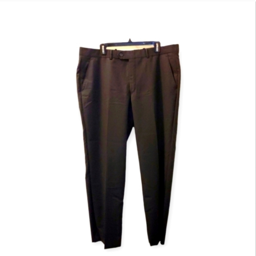 Mens Black Wool Formal Trousers Pants